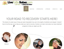 Tablet Screenshot of livetobesober.com